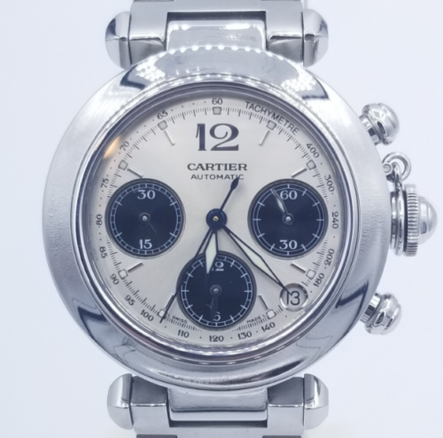 Cartier Pasha W31048M7 Automatic Chronograph Watch Men