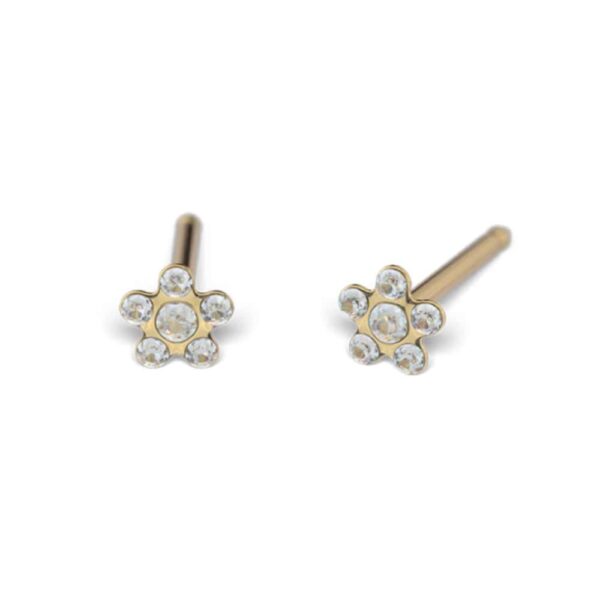 Studex Gold-Plated Baby Daisy Crystal Earrings, 3mm, 7581-6004