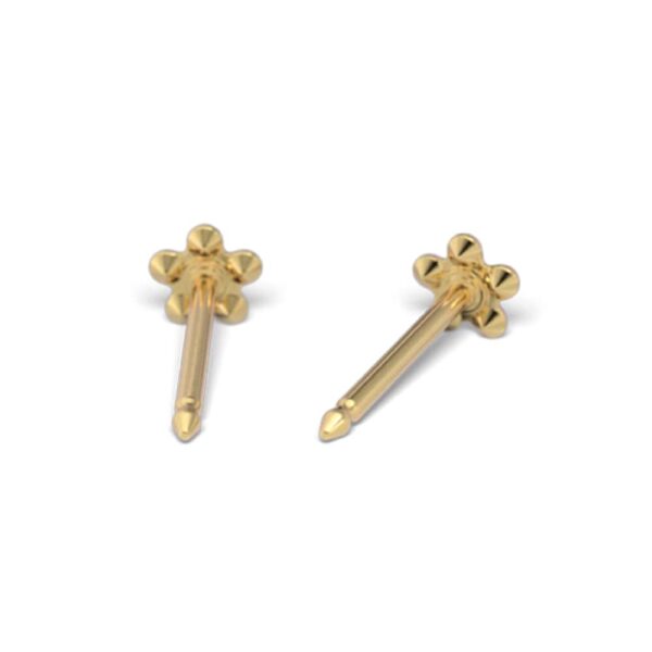 Studex Gold-Plated Baby Daisy October Rose Earrings, 3mm, 7581-6015 - Image 2