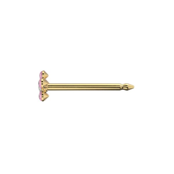 Studex Gold-Plated Baby Daisy October Rose Earrings, 3mm, 7581-6015 - Image 4