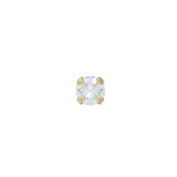 Studex Gold-Plated Baby Tiffany with cubic zircon Earrings, 4mm, 7521-0100 - Image 4