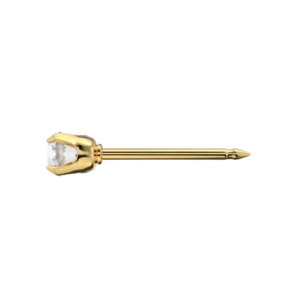Studex Gold-Plated Baby Tiffany with cubic zircon Earrings, 4mm, 7521-0100 - Image 5