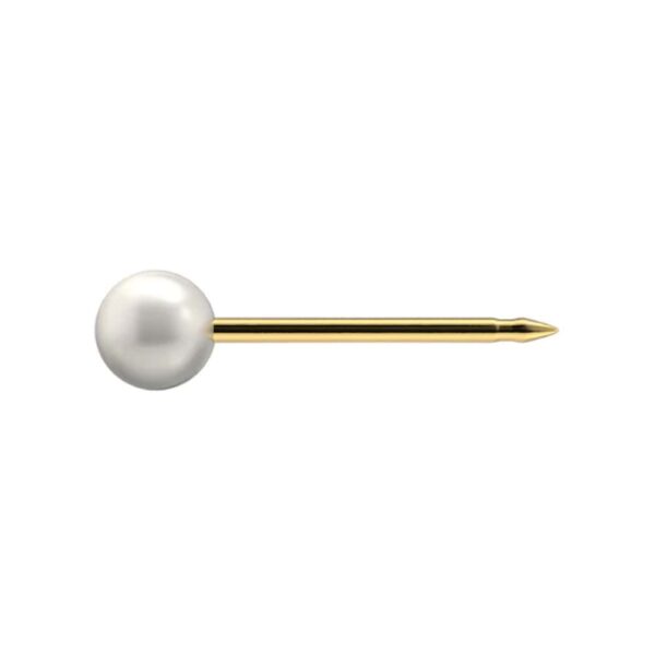 Studex Gold-Plated Earrings with White Pearl, 3mm 7531-0673 - Image 3