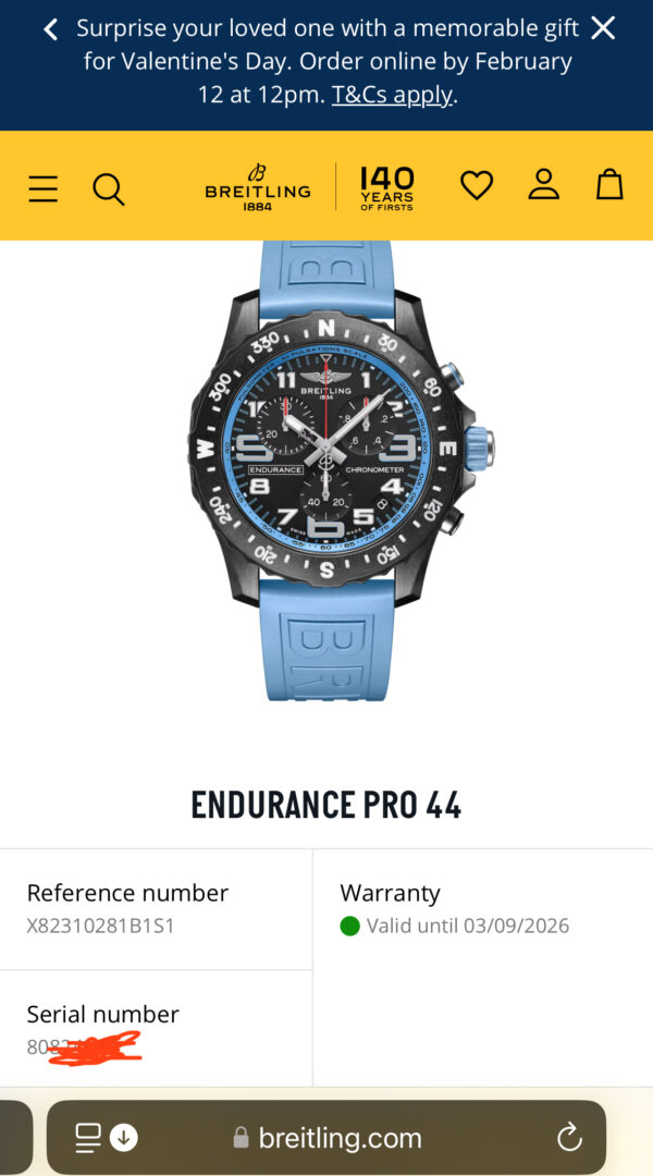 New Breitling Endurance PRO 44  X82310281B1S1 blue men's watch - Image 8