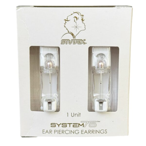 Studex 14k white solid gold with pearl Pink Earrings, 4mm, 7514-4674 - Image 2