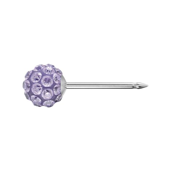 Studex silver fireball Tanzanite earrings, 4.5mm, 7522-0328 - Image 4