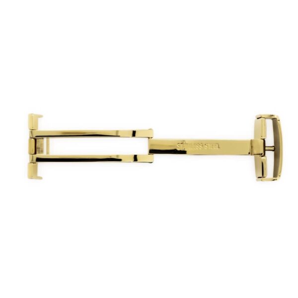 Folding clasps for watch leather straps, gold plated, 14 mm - Image 2