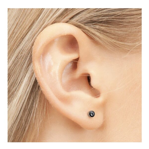 Studex Titanium Earrings with April Crystal stone, 2mm, 7533-0204 - Image 3