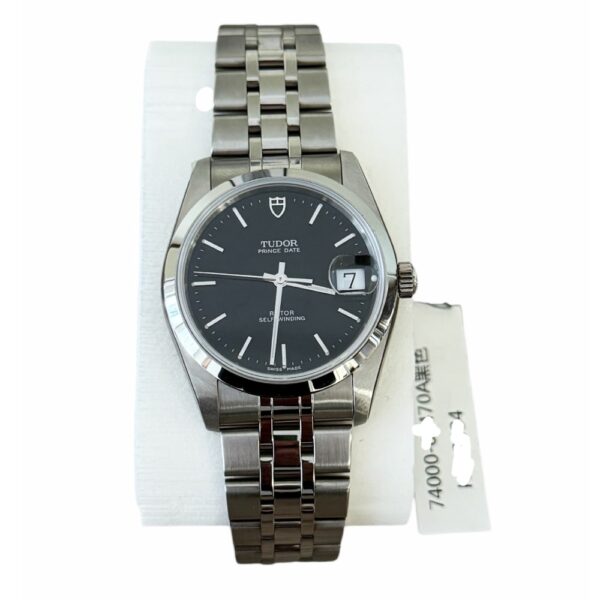 Tudor Prince Date 74000 watch with black dial, 34mm - Image 2