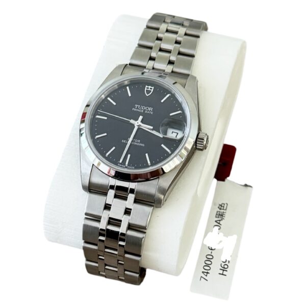 Tudor Prince Date 74000 watch with black dial, 34mm - Image 3