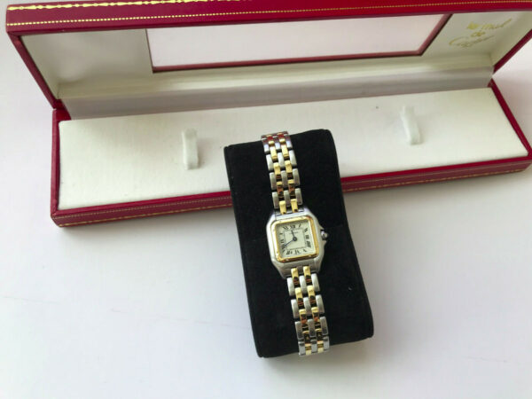 Cartier Panthere 112000 ladies watch 18k gold and steel quartz 21mm