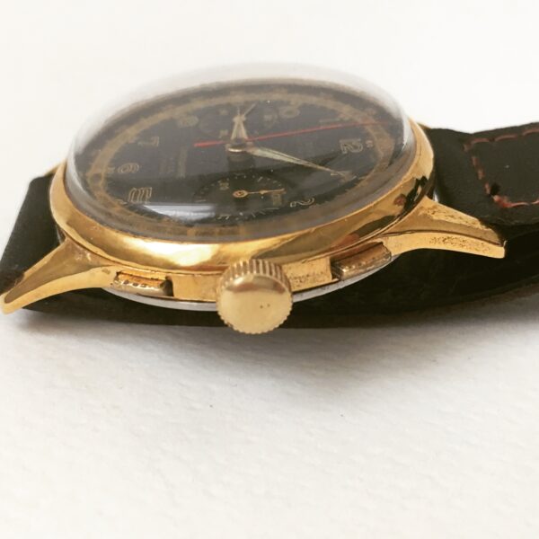 Vintage Dreffa Geneve Chronograph Men's Watch Black Dial Landeron 51 - Image 2