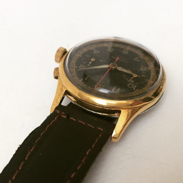 Vintage Dreffa Geneve Chronograph Men's Watch Black Dial Landeron 51 - Image 4
