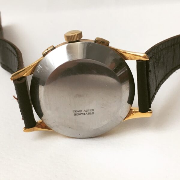 Vintage Dreffa Geneve Chronograph Men's Watch Black Dial Landeron 51 - Image 7