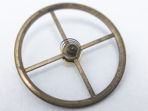 Omega 269 balance wheel with staff without hairspring regulated part 1327 - Image 2
