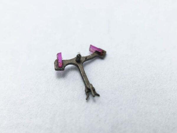Rolex caliber 10 1/2 6877 jewelled pallet fork and staff anker part 710