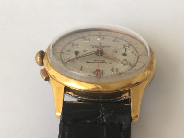 Vintage Chronographe Suisse men's watch from 1940s - Image 5