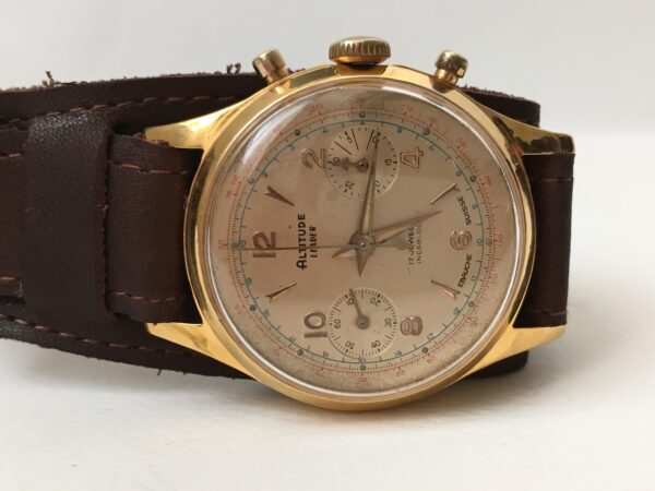Vintage Altitude Chronograph Men's Watch Venus 188 36 mm - Image 8
