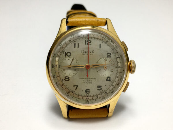 Vintage Dreffa Chronograph Men's Watch from 1940s Landeron 51