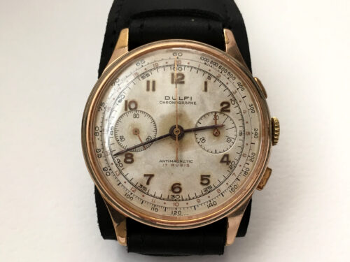 Vintage Dulfi Chronograph Men's Watch from 1950s 37.5 mm