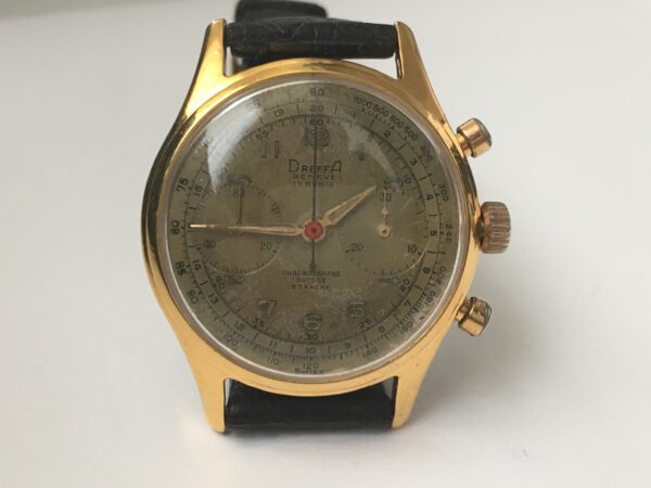 Vintage Dreffa Chronograph Men's Watch from 1940s 37 mm - Image 6