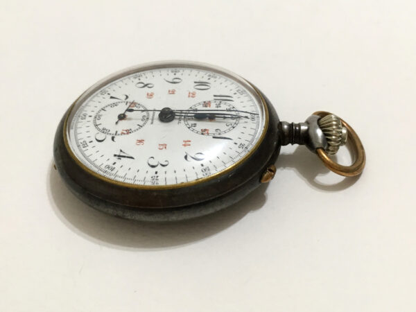 Vintage J. Auricoste Aural Chronograph Pocket Watch French - Image 4