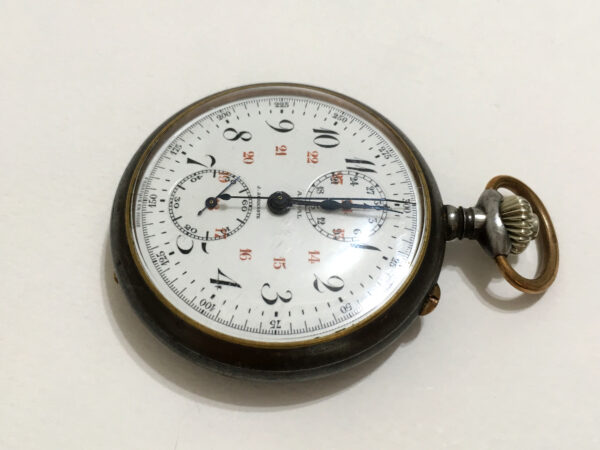 Vintage J. Auricoste Aural Chronograph Pocket Watch French - Image 5