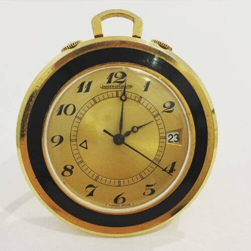Rare Jaeger Lecoultre Memovox Alarm Travel Clock 41.5 mm 1970s