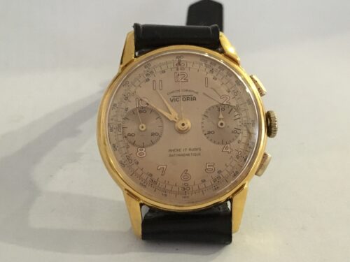 Vintage Victoria Chronograph Men's Watch Venus 188 1950s
