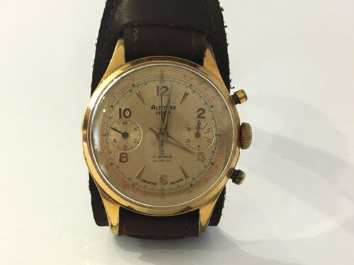 Vintage Altitude Chronograph Men's Watch Venus 188 36 mm