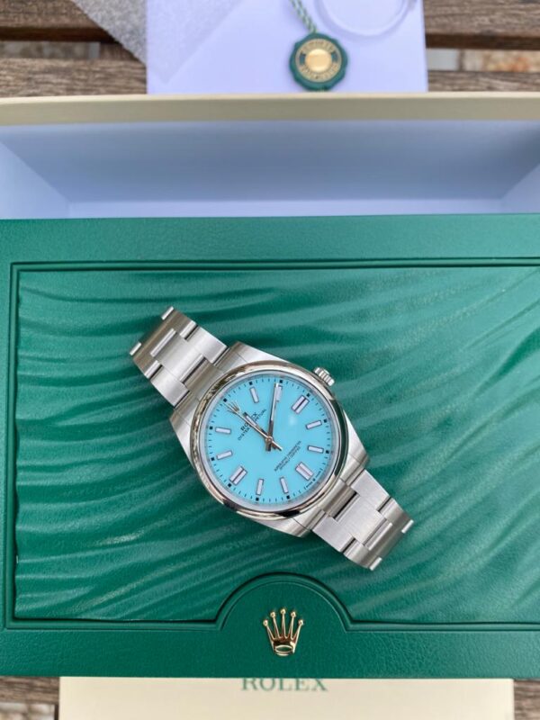 New Rolex 124300 Oyster Perpetual watch 41mm turquoise blue dial - Image 3