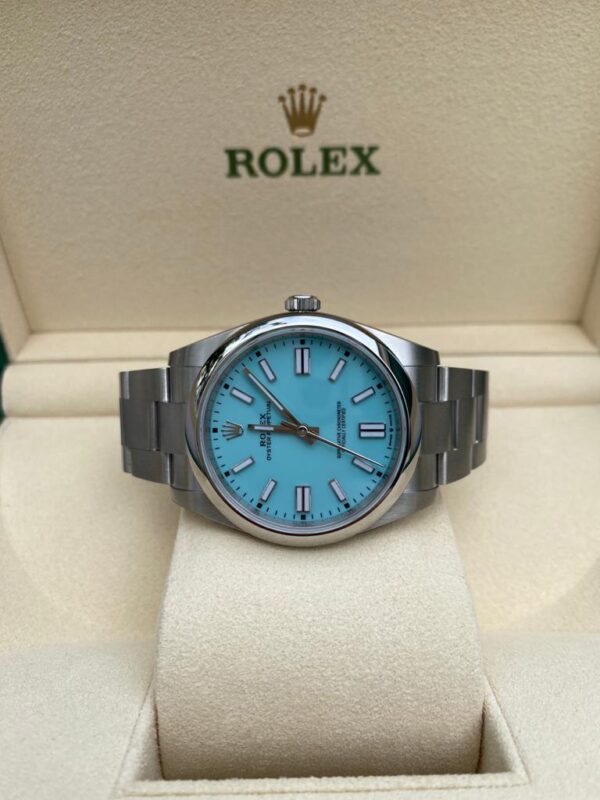 New Rolex 124300 Oyster Perpetual watch 41mm turquoise blue dial - Image 2