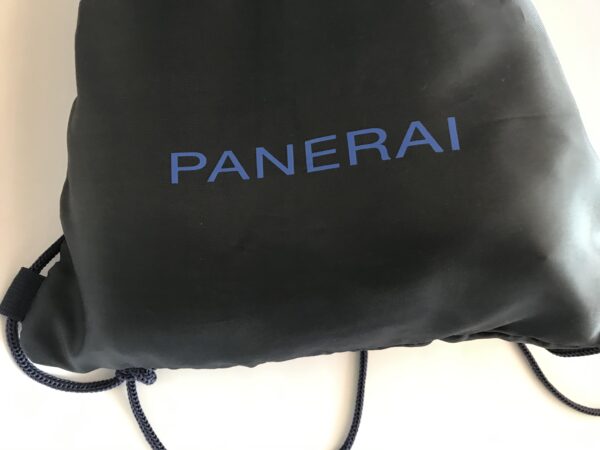 New Panerai large blue beach towel in travel storage bag - Image 2