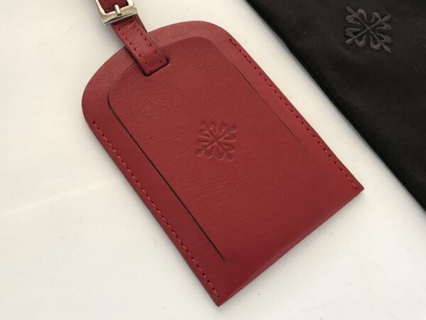 Rare Patek Philippe red leather tag holder for bag - Image 2