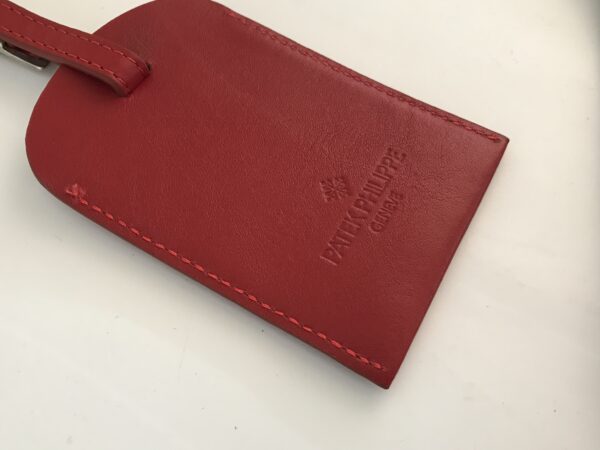 Rare Patek Philippe red leather tag holder for bag - Image 6