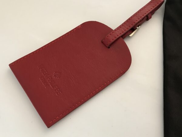 Rare Patek Philippe red leather tag holder for bag - Image 7