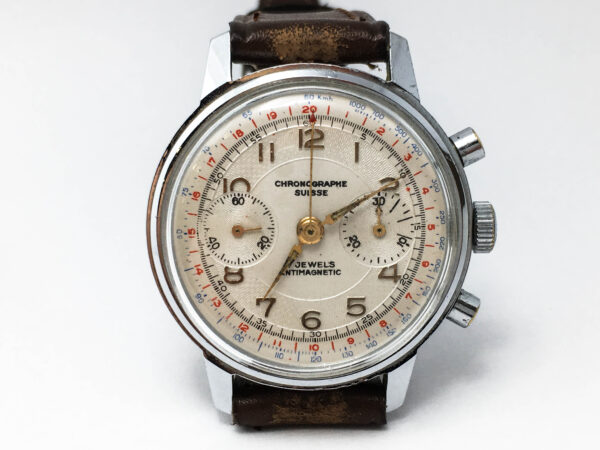 Vintage Chronographe Suisse Men's Watch Venus 188 1950s - Image 2