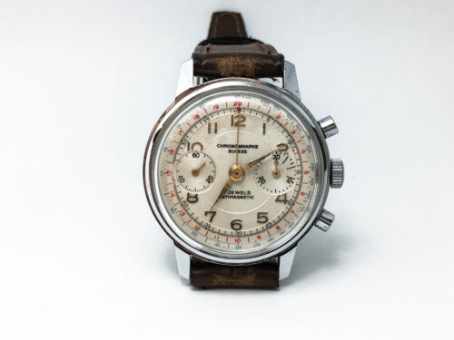 Vintage Chronographe Suisse Men's Watch Venus 188 1950s