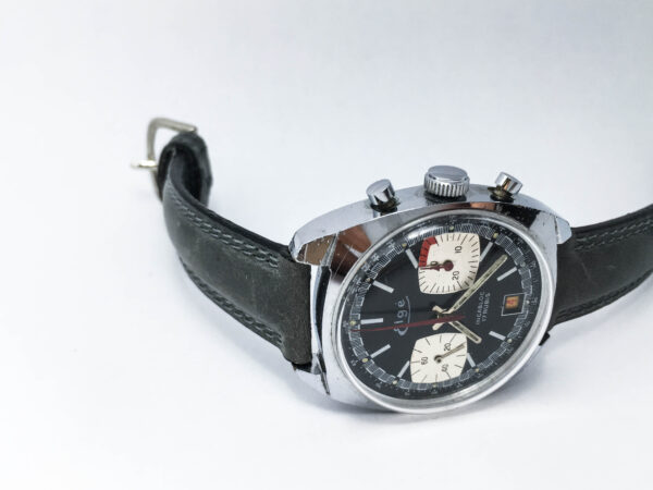 Vintage Elge Chronograph Men's Watch Panda Dial Valjoux 7734 - Image 3