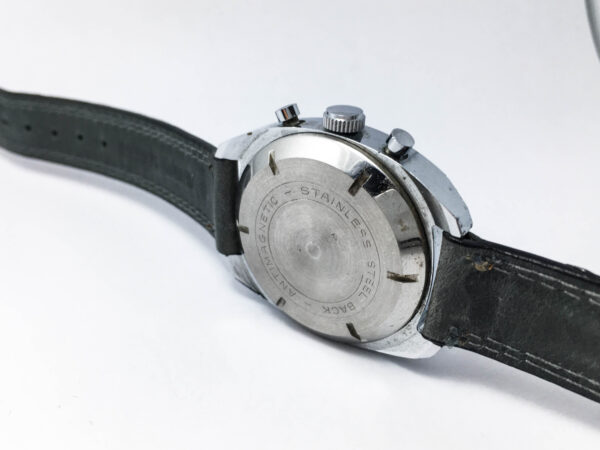 Vintage Elge Chronograph Men's Watch Panda Dial Valjoux 7734 - Image 5