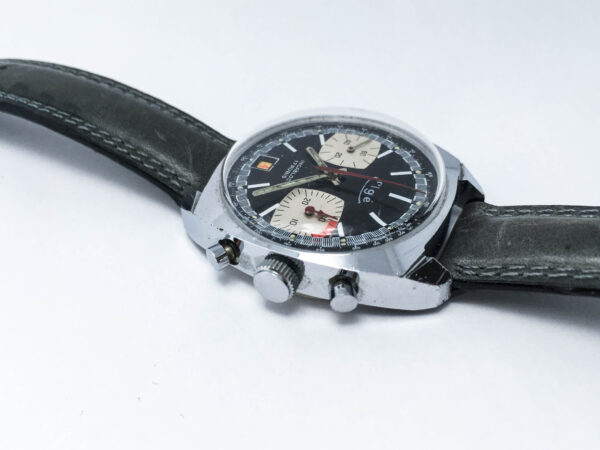 Vintage Elge Chronograph Men's Watch Panda Dial Valjoux 7734 - Image 6