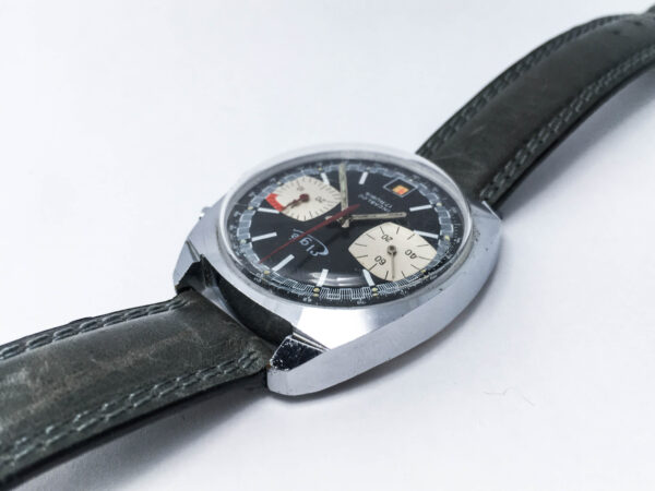 Vintage Elge Chronograph Men's Watch Panda Dial Valjoux 7734 - Image 7