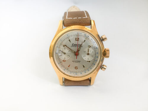 Vintage Exactus Chronograph men's watch Landeron 48 37mm