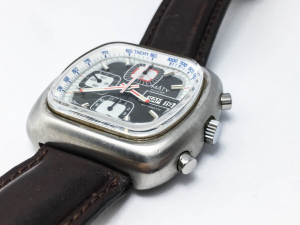 Vintage Maty Suisse Automatic Chronograph Men's Watch Valjoux 7750 42mm - Image 5