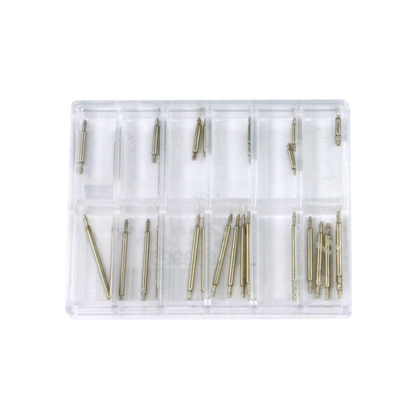 Assortment of 36 spring bars w/flange Ø 1,4 mm L 6-22 mm