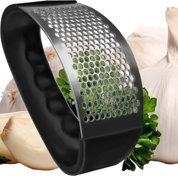 Garlic press rocker stainless steel handle garlic cutter - Image 5