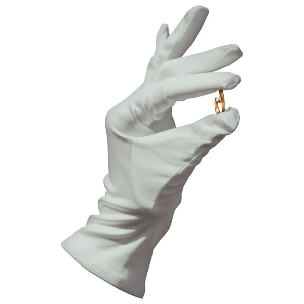 Heli presentation gloves, microfiber, silver-gray, size L, 1 pair