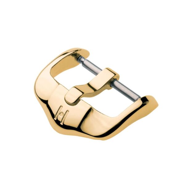 Hirsch Active yellow gold stainless steel buckle for watch strap 22 mm