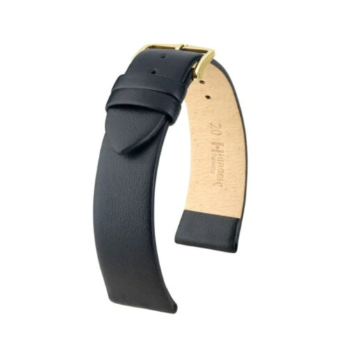 Hirsch Toronto L black calf leather watch strap 16 mm 03702050-2-16