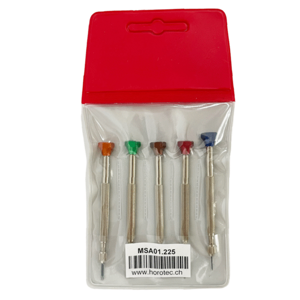 Horotec MSA 01.225 set of 5 screwdrivers for watchmakers 0.60 mm to 1.50 mm - Image 3